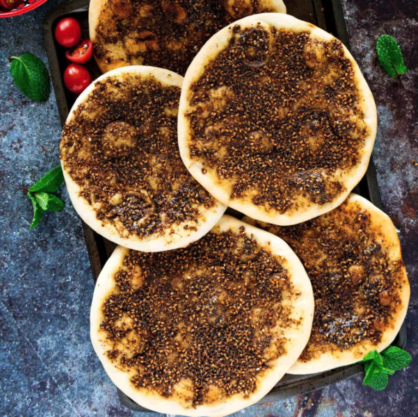 Palestinian manakeesh (serves 2)