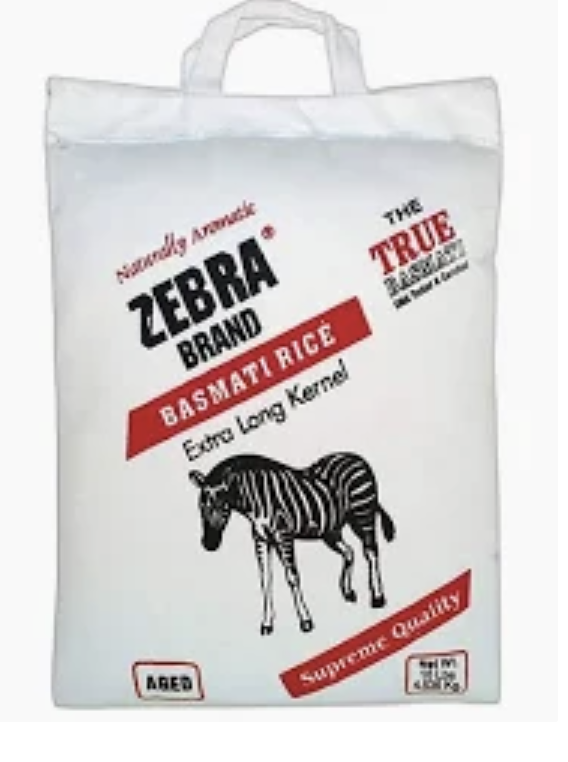 Zebra Basmati Rice 10lb (white)